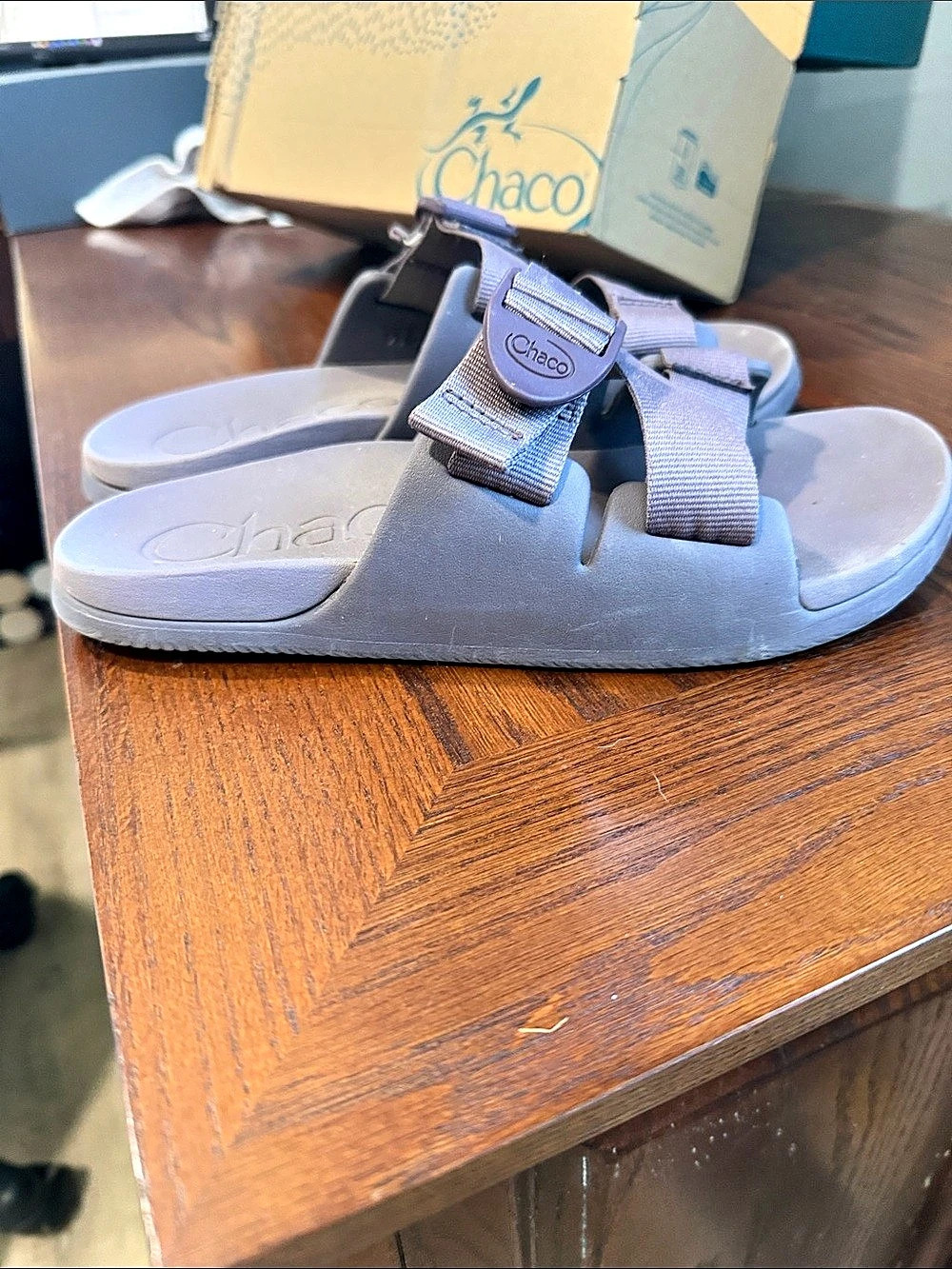 Chaco Chillos Slide Sandals Gray US 8 M